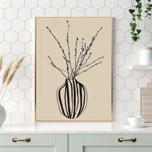 Classic Floral Canvas Wall Art Print | Modern Home Decor Canvas Wall Art Peaceful Pleasures Health and Wellness Q101 50x70cm Unframed