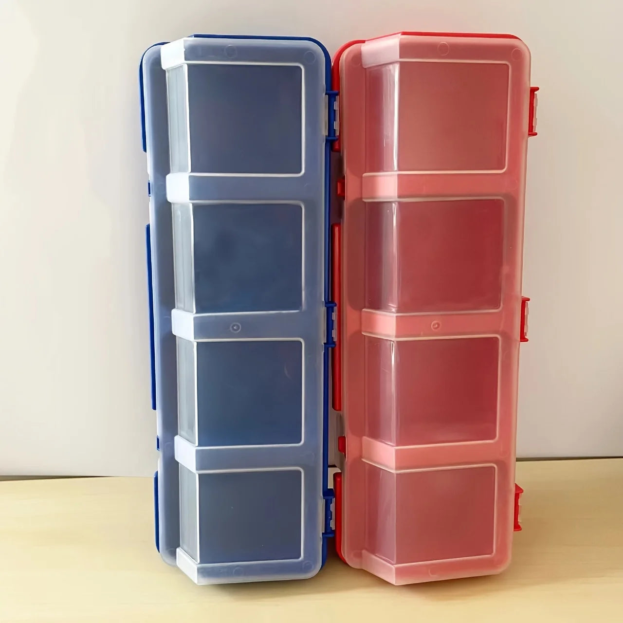 1/2 Piece Set of Screw Parts Storage Box, Miscellaneous Box, Electronic Hardware Accessories, Small Plastic Organizer with Slanted Opening and Lid, Small Classification Screw Parts Box Organizer Peaceful Pleasures Health and Wellness