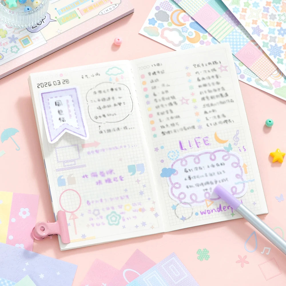 Daily Series Sticker Book Beauty Cutting Film Yanbian Hand Account
