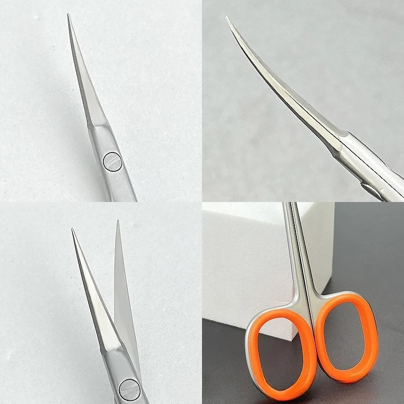 Russian Style Nail Art Dead Skin Scissors Stainless Steel Precision Nail Repair Professional Grade Nail Tools Eagle Beak Elbow Peaceful Pleasures Health and Wellness