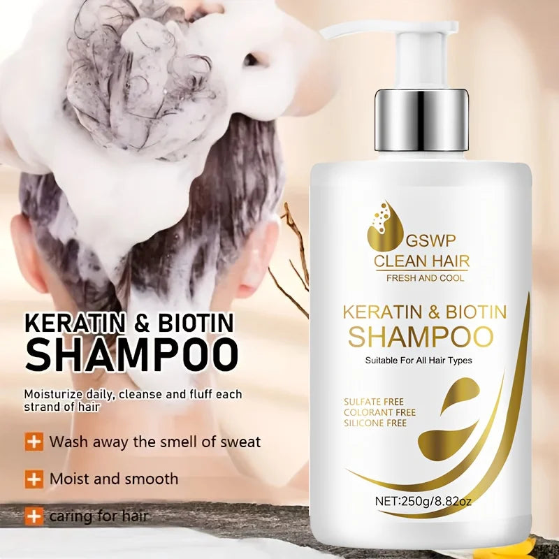 GSWP Keratin Biotin Shampoo & Conditioner Set – 500g Duo