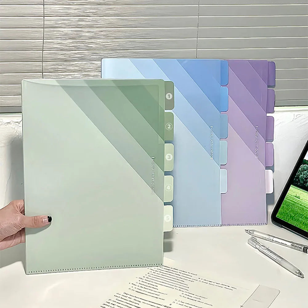 Page Folder Thickened Gradient L-shaped Vertical Student Test Paper