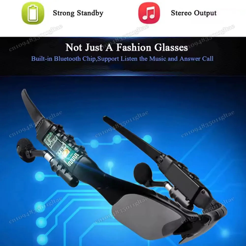 Smart Glasses Stereo Earphones Wireless Headset with Mic Glasses Sunglasses for Driving Cycling Sports Noise Reduction Headphon Peaceful Pleasures Health and Wellness