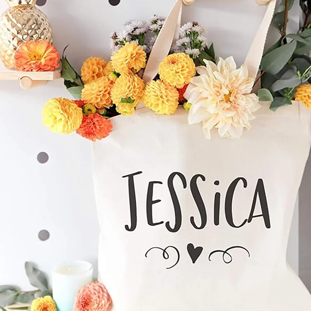 Personalized Name Tote Bag | Beach, Wedding & Bridesmaid Gift