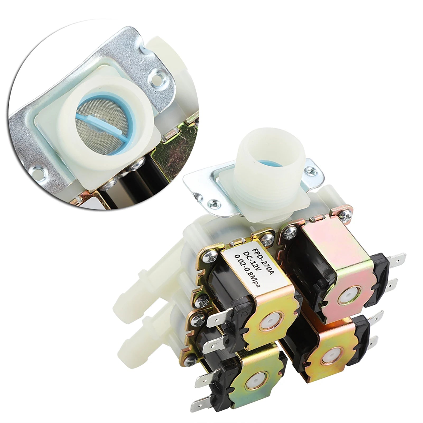 N/C Solenoid Valve 12V DN20 G3/4" 1 in 4 out Plastic Electromagnetic Valve Normally Closed Water Drain Valve Solenoid Valve Peaceful Pleasures Health and Wellness