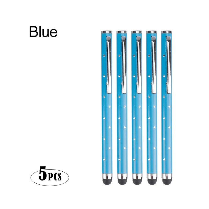 8.0 Mantianxing Capacitance Universal Stylus Pen Mobile Phone Touch Screen Accessories Metal Xiaomi Capacitive Pen Tablet Iphone Peaceful Pleasures Health and Wellness Blue(5pcs)