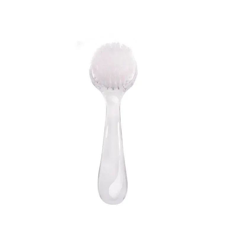 1PC Round Head Nail Care Makeup Brush, Gentle, with Plastic Handle, Nail Art Gel Powder Dust Clean Remover Peaceful Pleasures Health and Wellness China Mainland WHITE