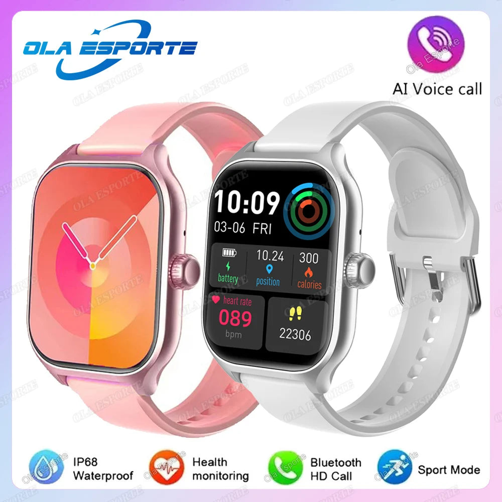 New Smart Watch Bluetooth Talk Tracking Heart Rate Sleep Monitor Multi-sport Modes Bluetooth Smart Watch Gifts for Men and Women Peaceful Pleasures Health and Wellness 1Pk1Silver
