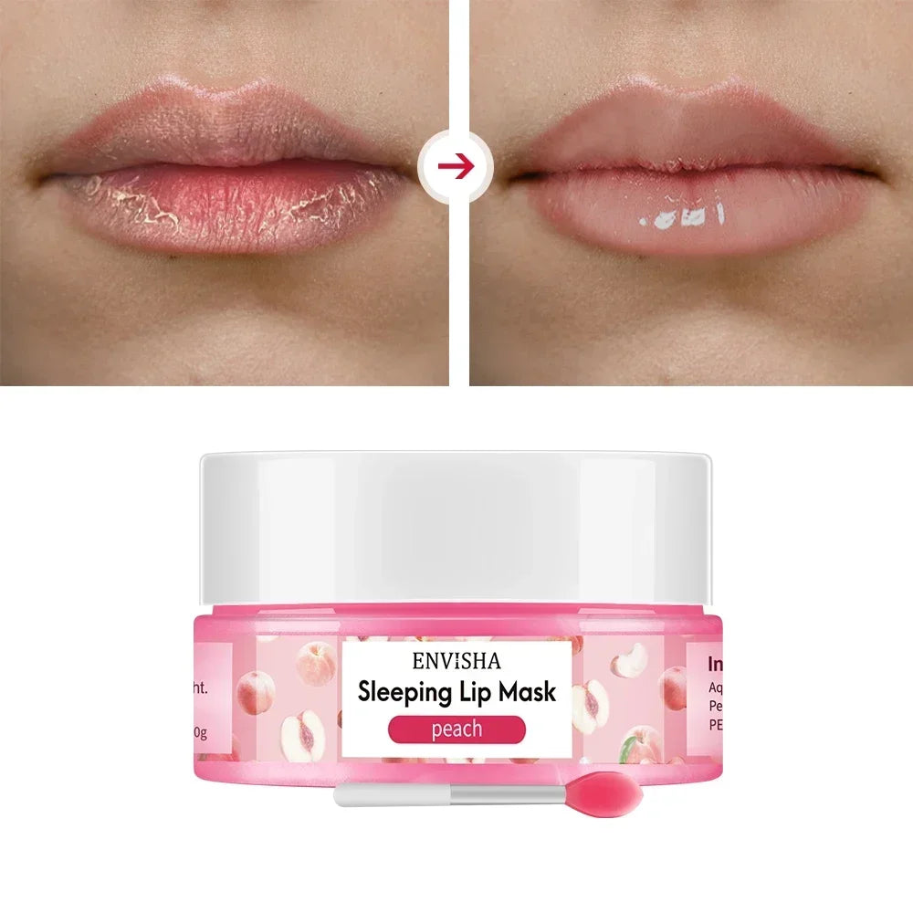 ENVISHA Coconut Lip Sleep Mask – Overnight Moisturizing & Line-Fading 20g Lip Mask Peaceful Pleasures Health and Wellness