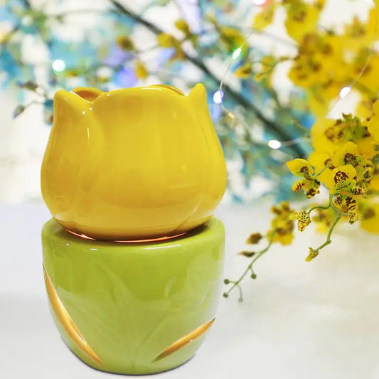 Colorful Tulip Ceramic Aroma Diffuser Creative Large-capacity Split Diffuser Fresh and Fragrant Indoors Essential Oil Diffuser Peaceful Pleasures Health and Wellness