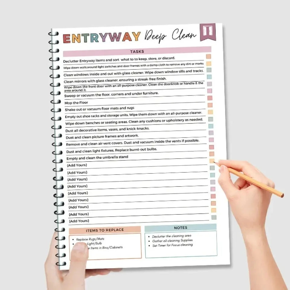 ADHD Cleaning Planner Bundle Home Organization Schedule Weekly