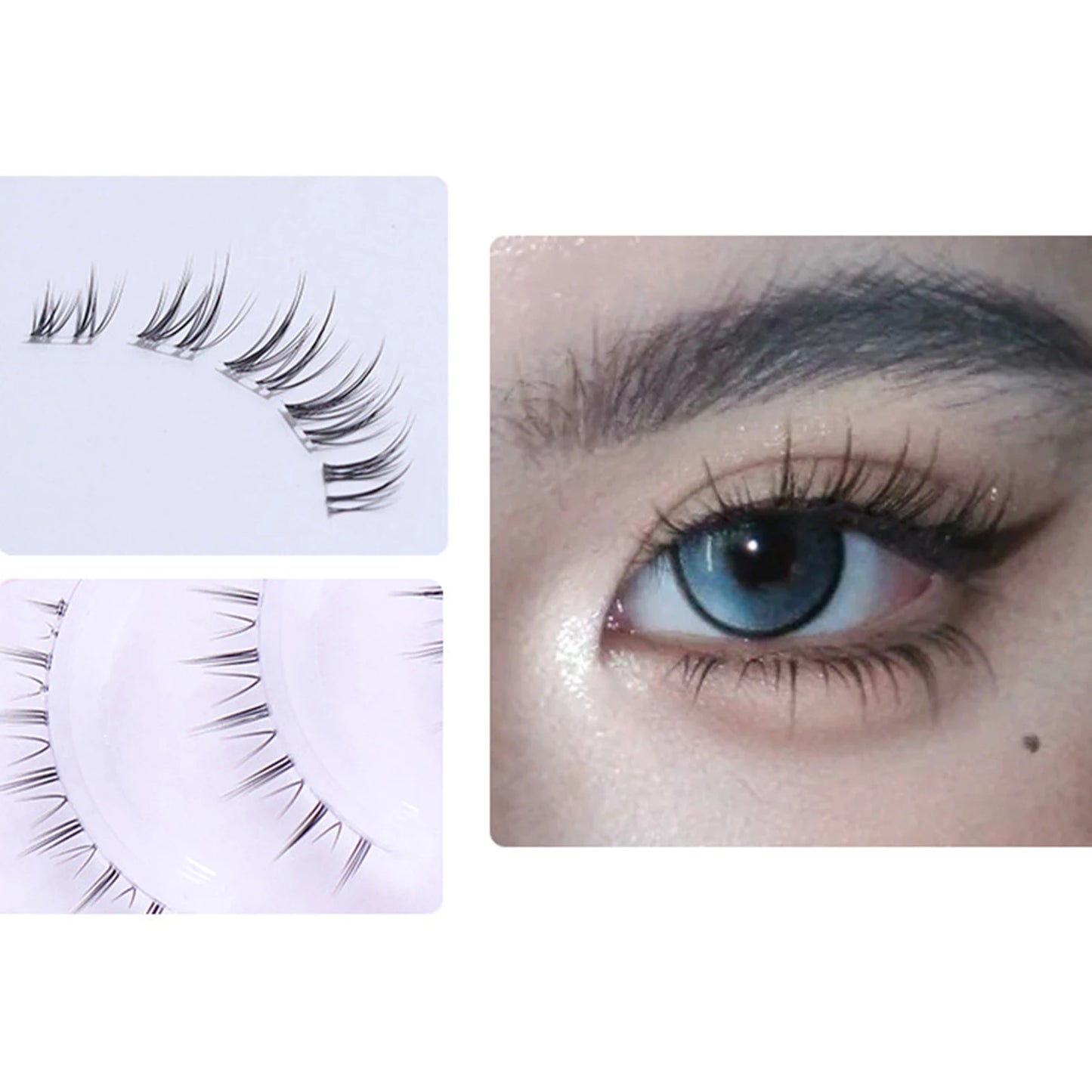 Natural Looking Bottom Fake Lashes Extension 5 Pairs 4-6mm Enlarges Eyes Curled Wispy Dense Lower False Eyelash For Daily Makeup Peaceful Pleasures Health and Wellness