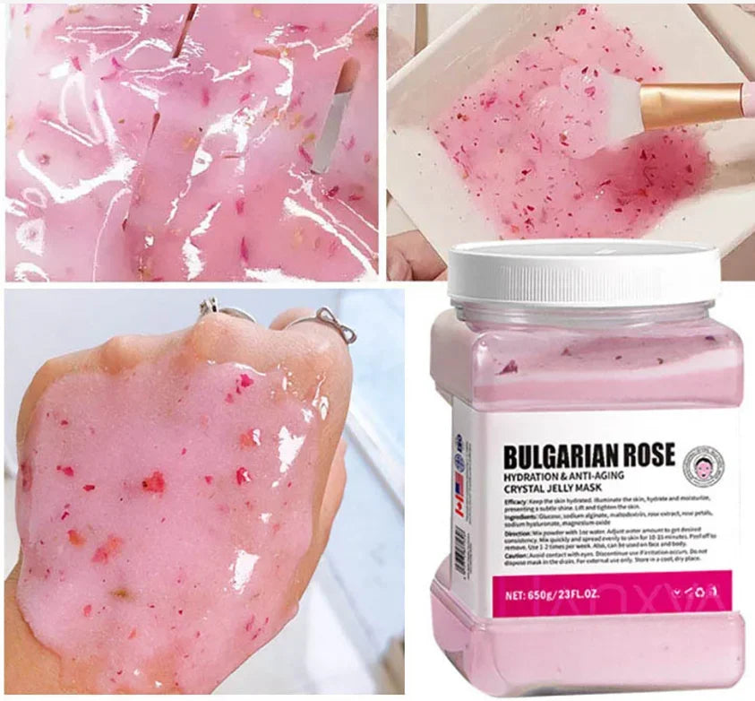 650g Arbutin Rose Jelly Peel-Off Mask – Vitamin C & 24K Gold