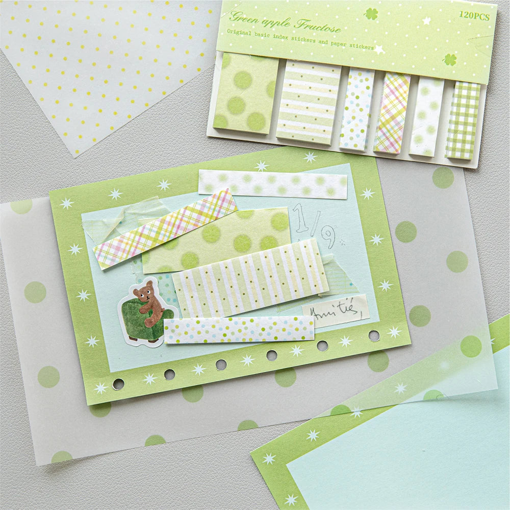 Index Stickers Polka Dot Striped Elements Basic Accounting Materials