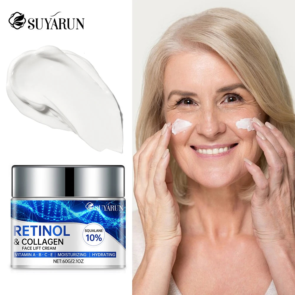 SUYARUN Retinol Collagen Face Cream - Anti-Aging Firming Moisturizer, Wrinkle Reduction, Hydration, Lifts & Tightens Skin. Peaceful Pleasures Health and Wellness