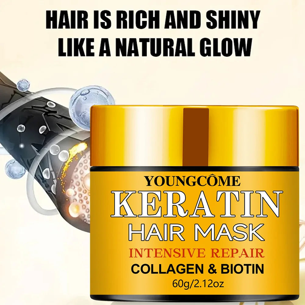 Hair Repairs Hair Mask Biotin Collagen Keratin Treatment Hairs Conditioner Hair Essential Oil Nourishing for Dry Damaged Peaceful Pleasures Health and Wellness