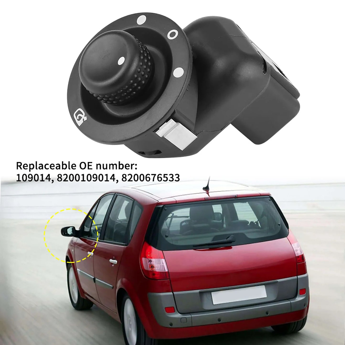 Mirror Control Switch for Clio III Megane 2 Scenic Kangoo | OE 109014