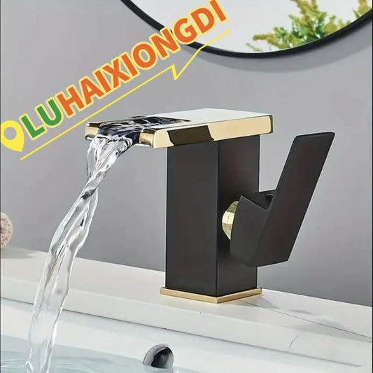 Thermal Color-Changing Waterfall Bathroom Faucet | Dual Handle Bathroom Basin Faucet Peaceful Pleasures Health and Wellness