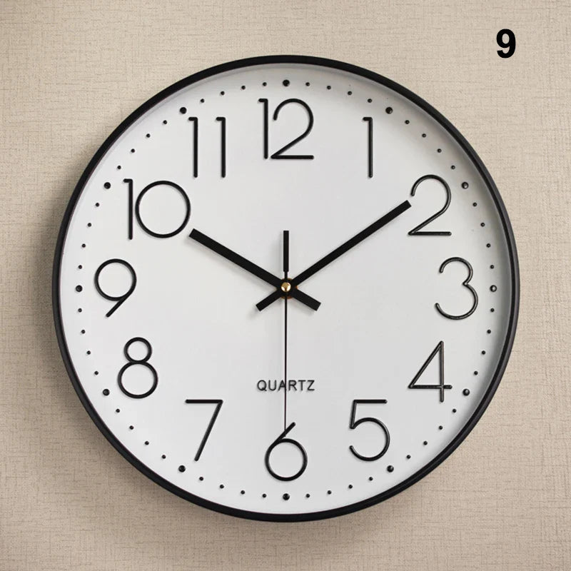 Silent Round Wall Clock | Modern Quartz Home & Office Decor