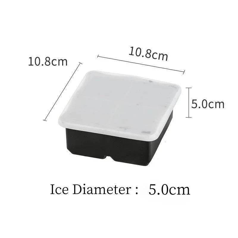 Silicone Ice Cube Mold & Ice Ball Maker | 4/6/8/15 Compartments