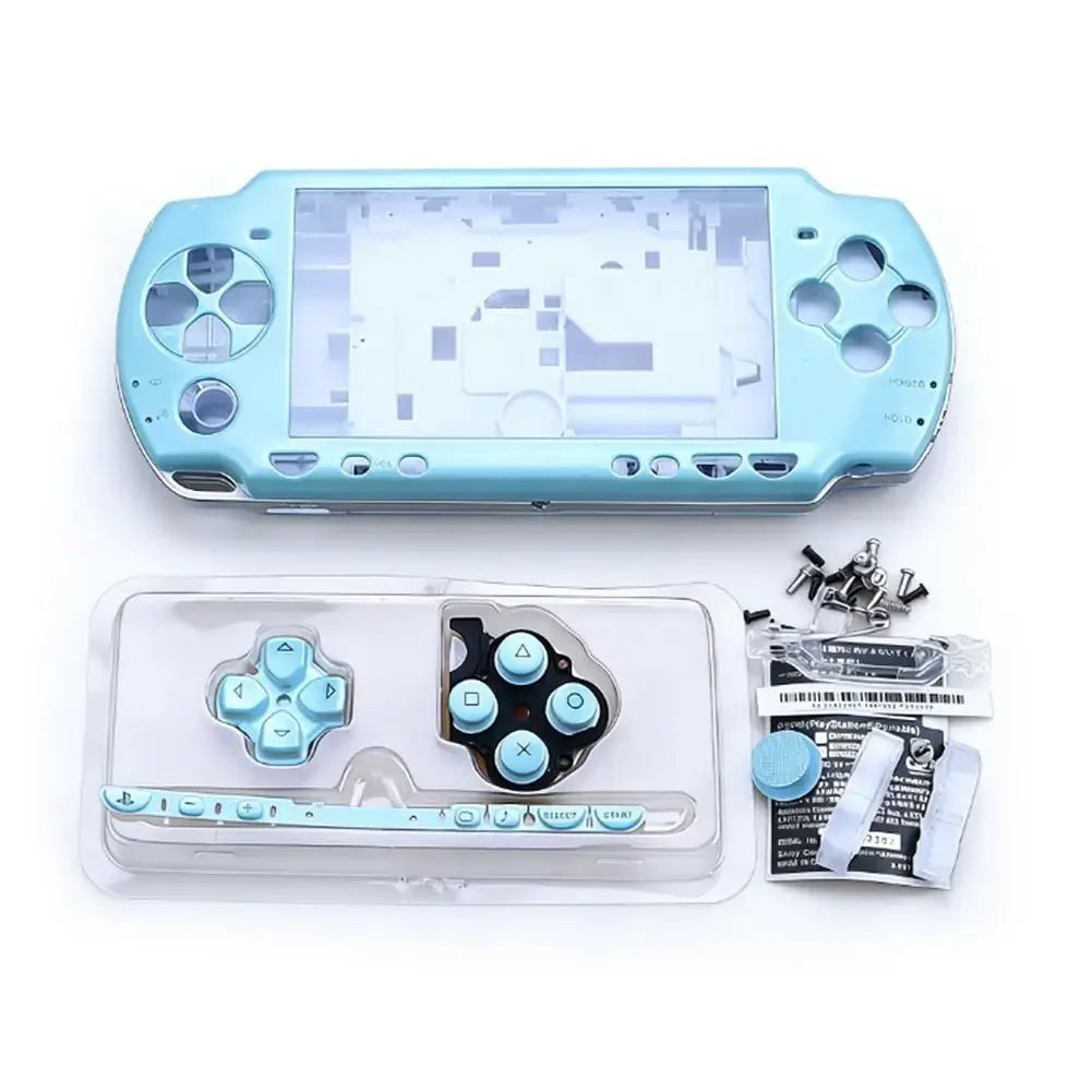 With Buttons Screws Kit Protective Case Kit Full Housing Shell Console Replacement for PSP 2000 With Precise Hole Alignment Peaceful Pleasures Health and Wellness green