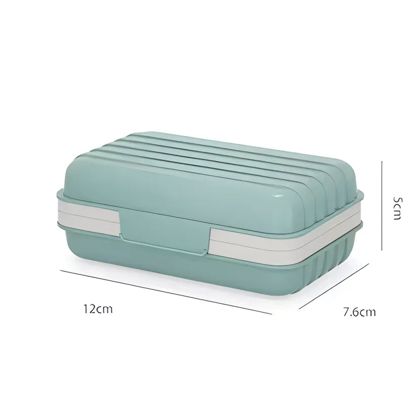 2/3pcs Bathroom Soap Dish With Lid Home Plastic Soap Box Keeps Soap Dry Soap Dish Travel Essentials Peaceful Pleasures Health and Wellness 1pc Lightgreen