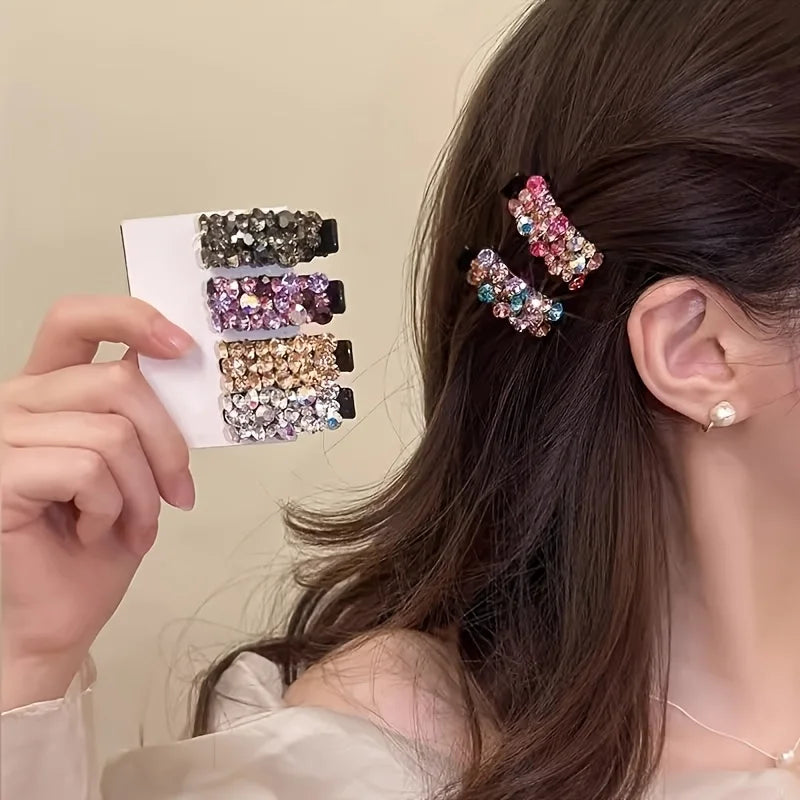 5pcs Shiny Rhinestone Duckbill Clips – Elegant Side Clips Peaceful Pleasures Health and Wellness