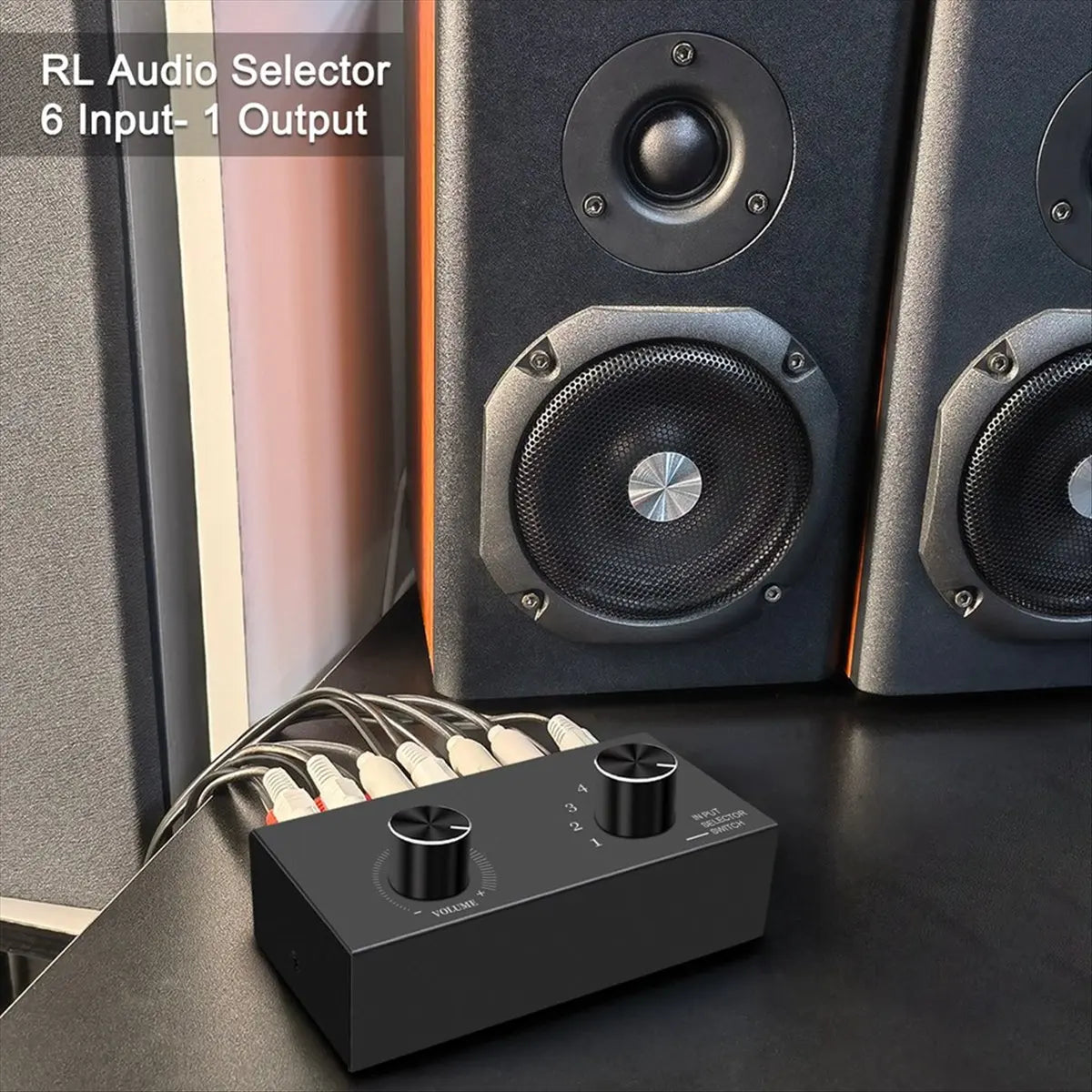 RCA Audio Bi-Directional Switcher 6x1 Selector with Volume Control Peaceful Pleasures Health and Wellness