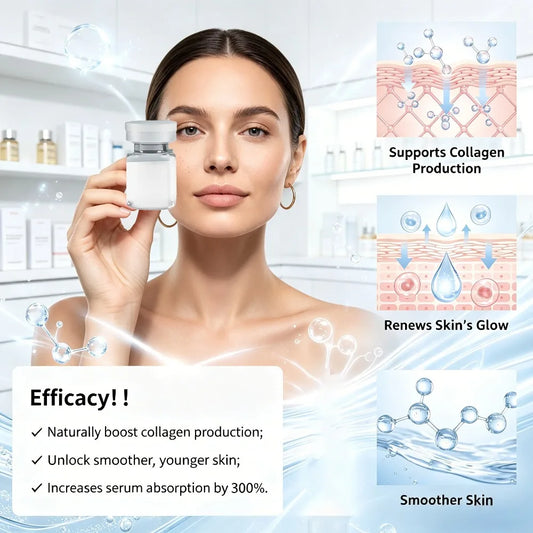 Complete Facial Care Kit 2 Tools & 6 Essence Bottles Hydrate Nourish Firm Skin Reduce Fine Lines Anti-Aging Collection Peaceful Pleasures Health and Wellness