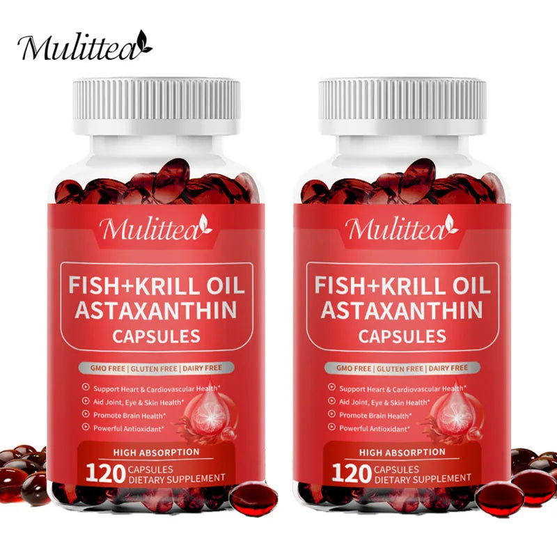 Astaxanthin Capsules – Eye, Skin, Joint & Cardiovascular Support | 120 Count Peaceful Pleasures Health and Wellness 120pcs 2bottles United States