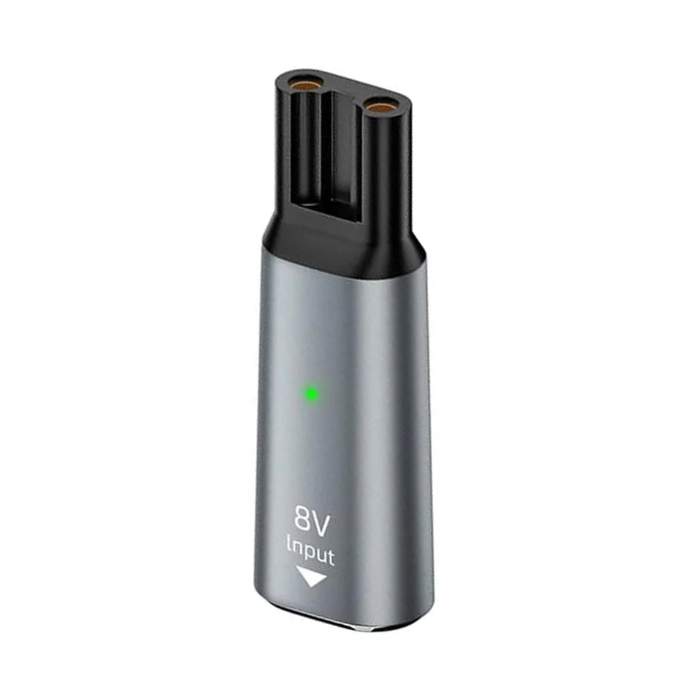 Type-C Charger Adapter for Philips OneBlade QP2630 QP2530 8V Peaceful Pleasures Health and Wellness Gray