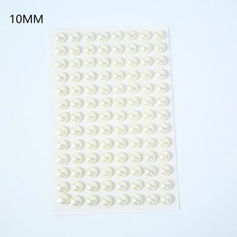 1sheet White Pearl Face Jewelry Stickers Self-Adhesive Pearl Eyeshadow Crystals Decals Decoration DIY Glitter Face Jewels Slider Peaceful Pleasures Health and Wellness 10MM