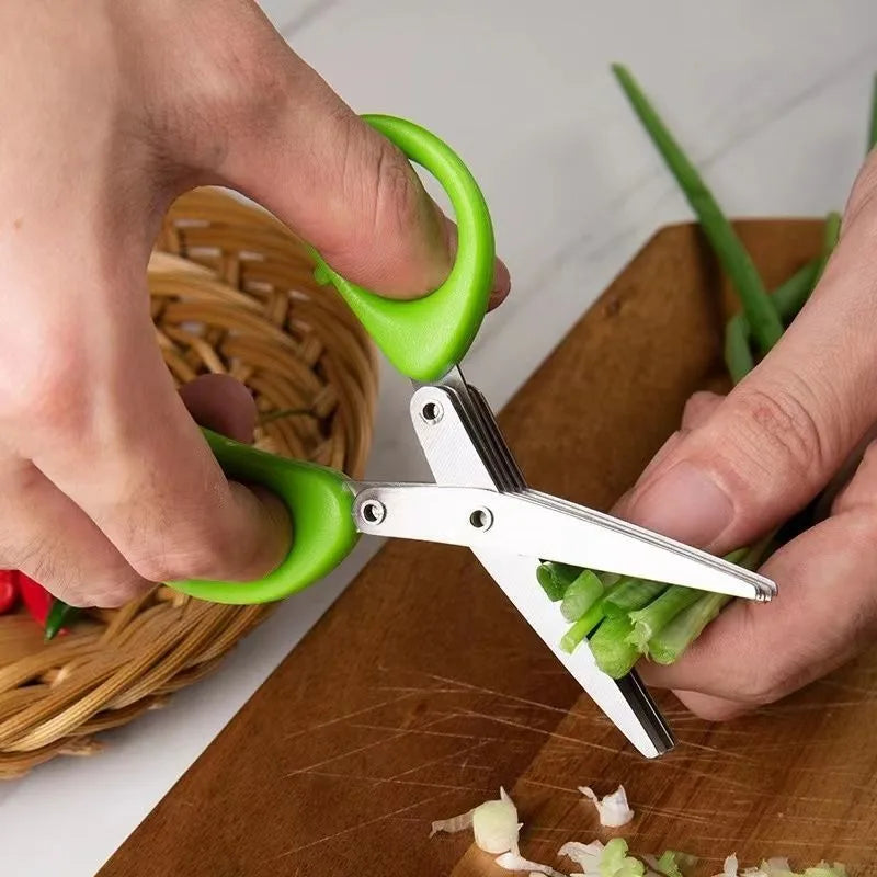 Multi-Layer Stainless Steel Herb & Vegetable Scissors Cutter