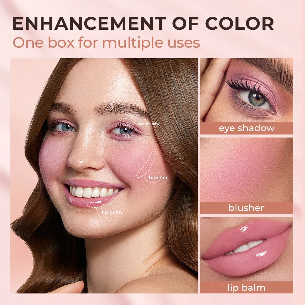 QiBest Colour-Change Multi Balm – Blush, Lip & Eye Tint