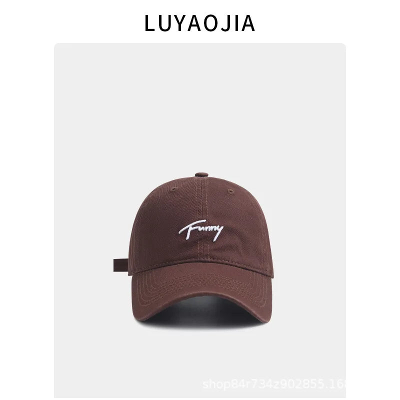 Women's Korean Embroidered Baseball Cap | Sun Protection Hat