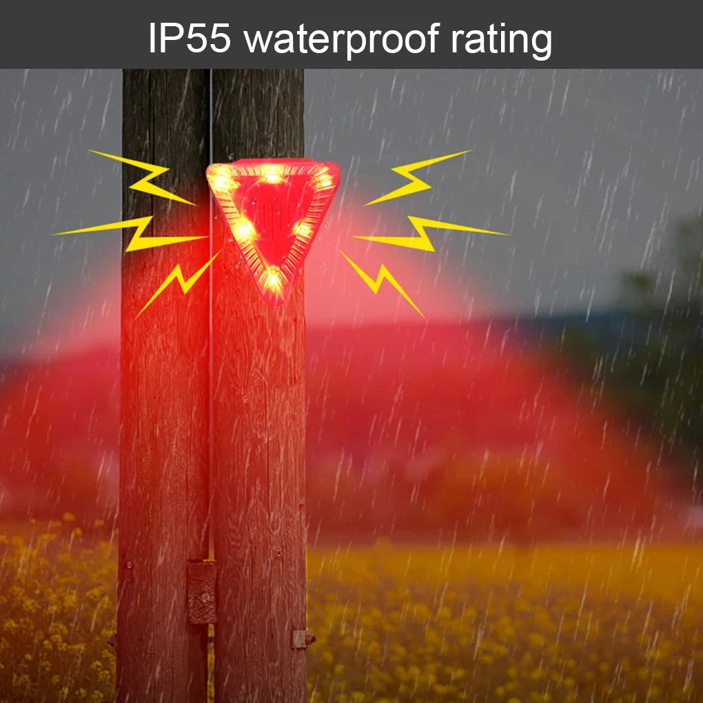 Solar Alarm Lamp 129dB Wireless Motion Sensor Siren Outdoor Waterproof Wild Wolf Alarm System Detector Peaceful Pleasures Health and Wellness