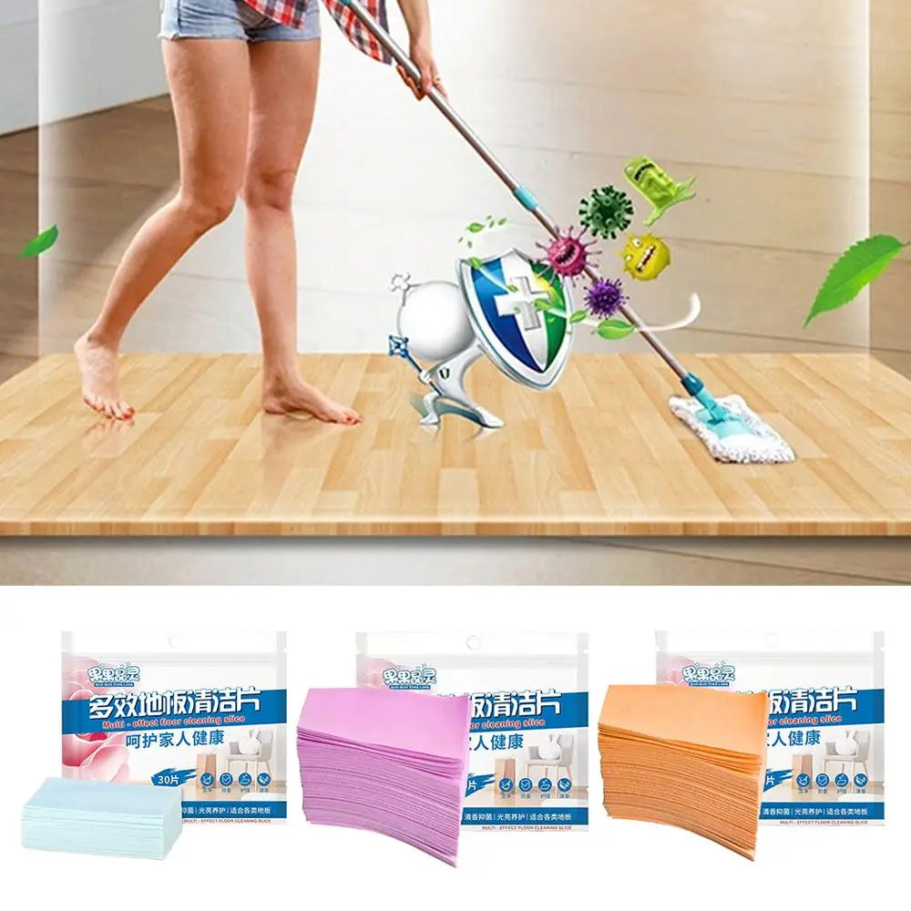 30Pcs Floor Cleaner Sheets Strong Decontamination Tile Floor Mopping Cleaning Tablets Papers For Bathroom Cleaning Supplies Peaceful Pleasures Health and Wellness