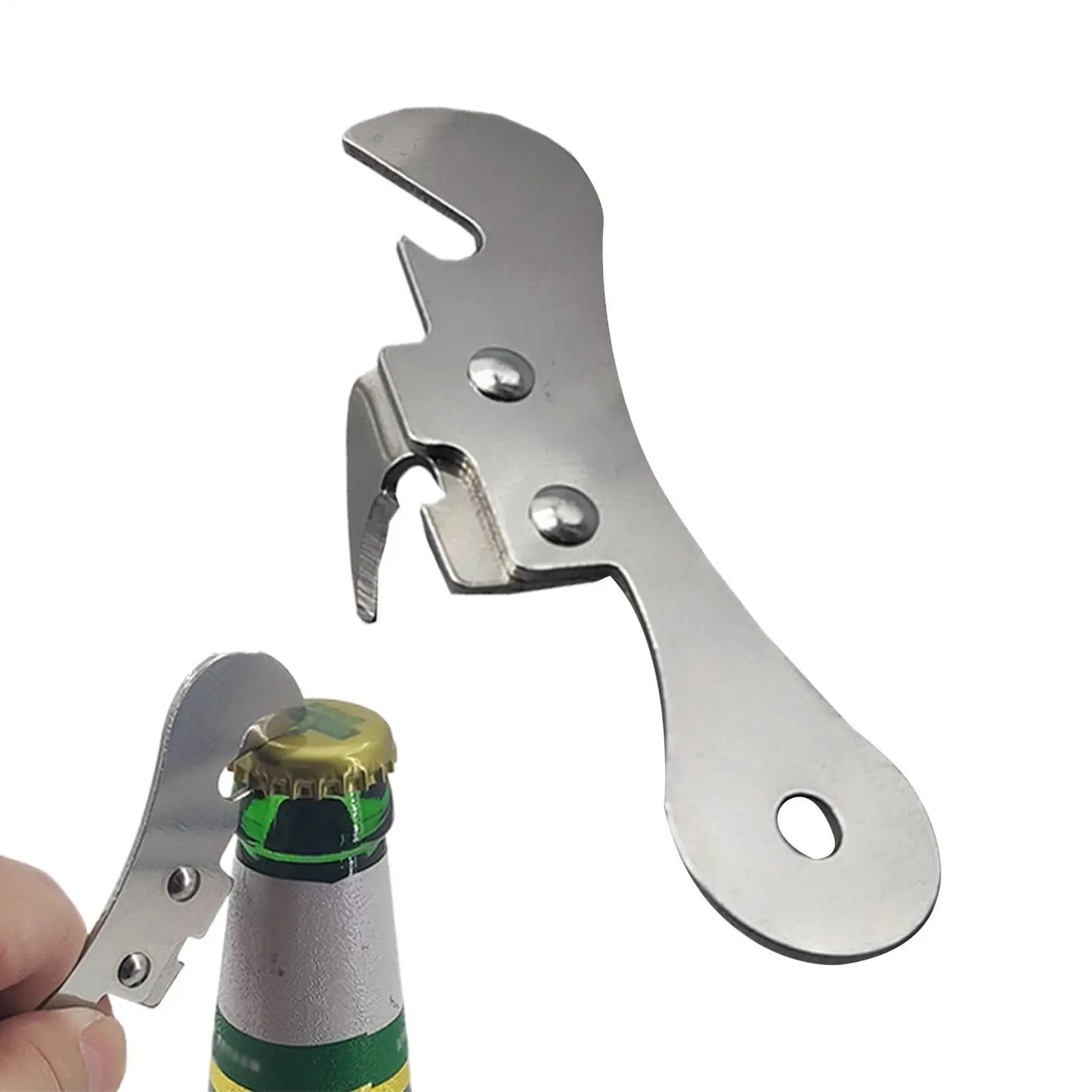 Stainless Steel Bottle & Can Opener – Portable Kitchen Gadget