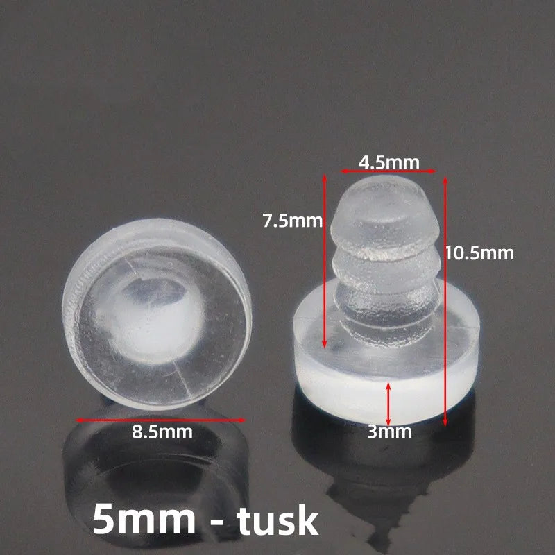 20pcs Clear Rubber Screw Hole Plugs – Cabinet Door Bumpers
