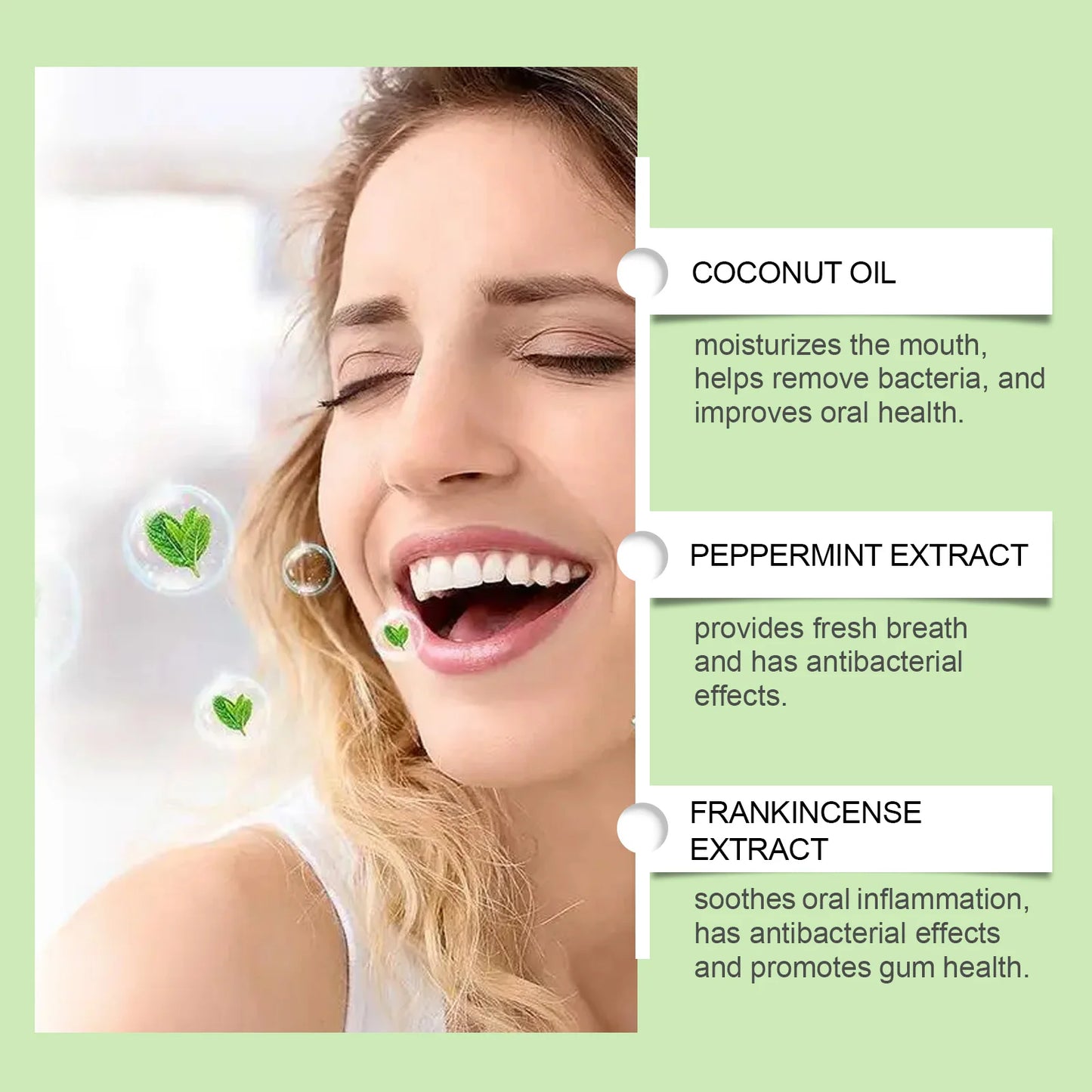 WOODSLEEP Coconut Mint Oil Pulling Mouthwash | Alcohol-Free 120ml