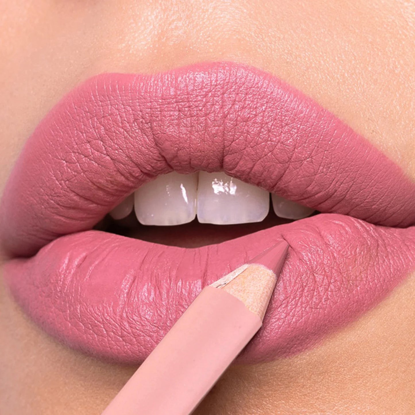 12-Color Matte Waterproof Lip Liner Pencil Set – Nude & Pink