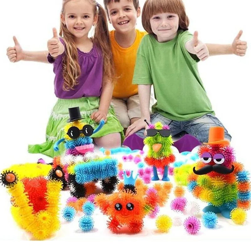 Sticky Thorn Ball Building Blocks Connect Toys Kids Toddlers 3D Model