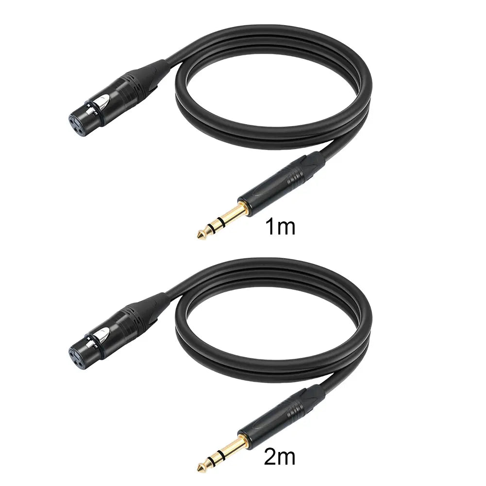 6.35mm TRS Male to XLR Female Balanced Audio Cable 1M/2M