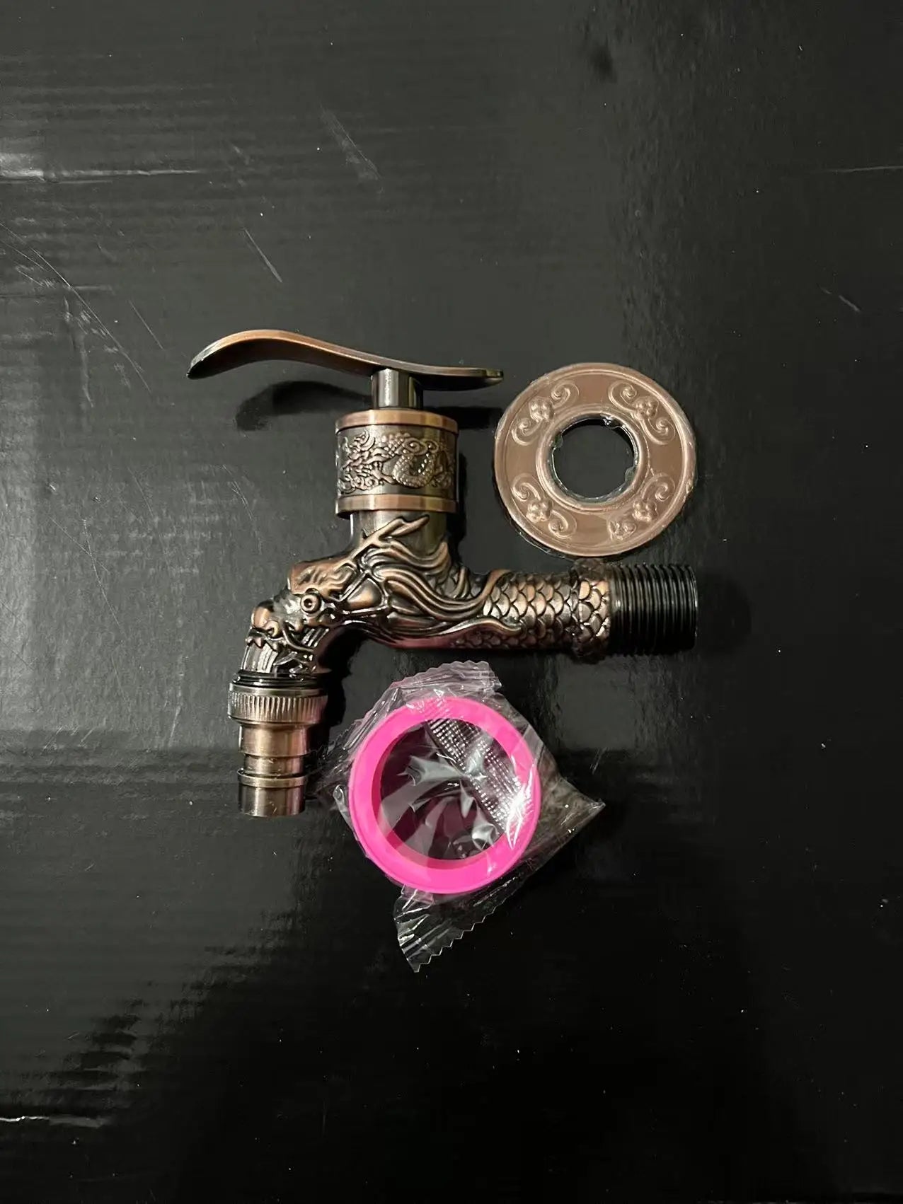 Golden Dragon Wall-Mounted Faucet | Rustic Vintage Single Cold Tap