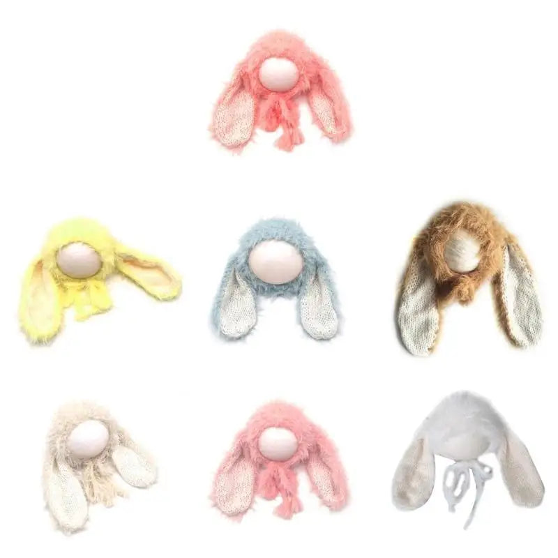 Newborn Baby Knit Cosplay Hat | Rabbit Ears Photo Prop Gift