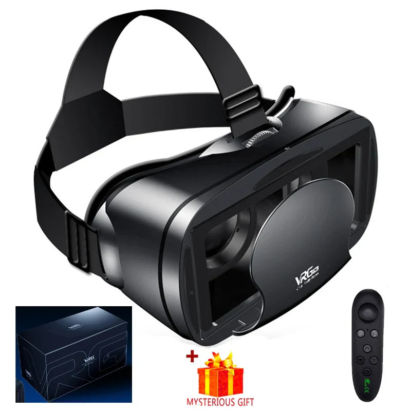 VRG Pro 3D VR Headset | 120° FOV, Blue Light Lenses, 5–7" Phones