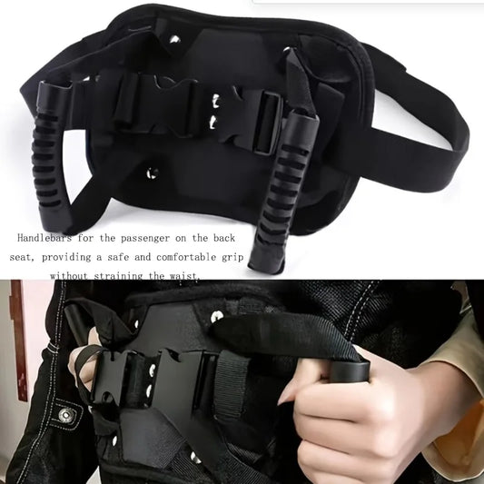 Motorcycle Handrail Motorcycle Rear Seat Passenger Safety Grip Frame Electric Vehicle Rear Seat Waist-buckling Safety Handrail Peaceful Pleasures Health and Wellness