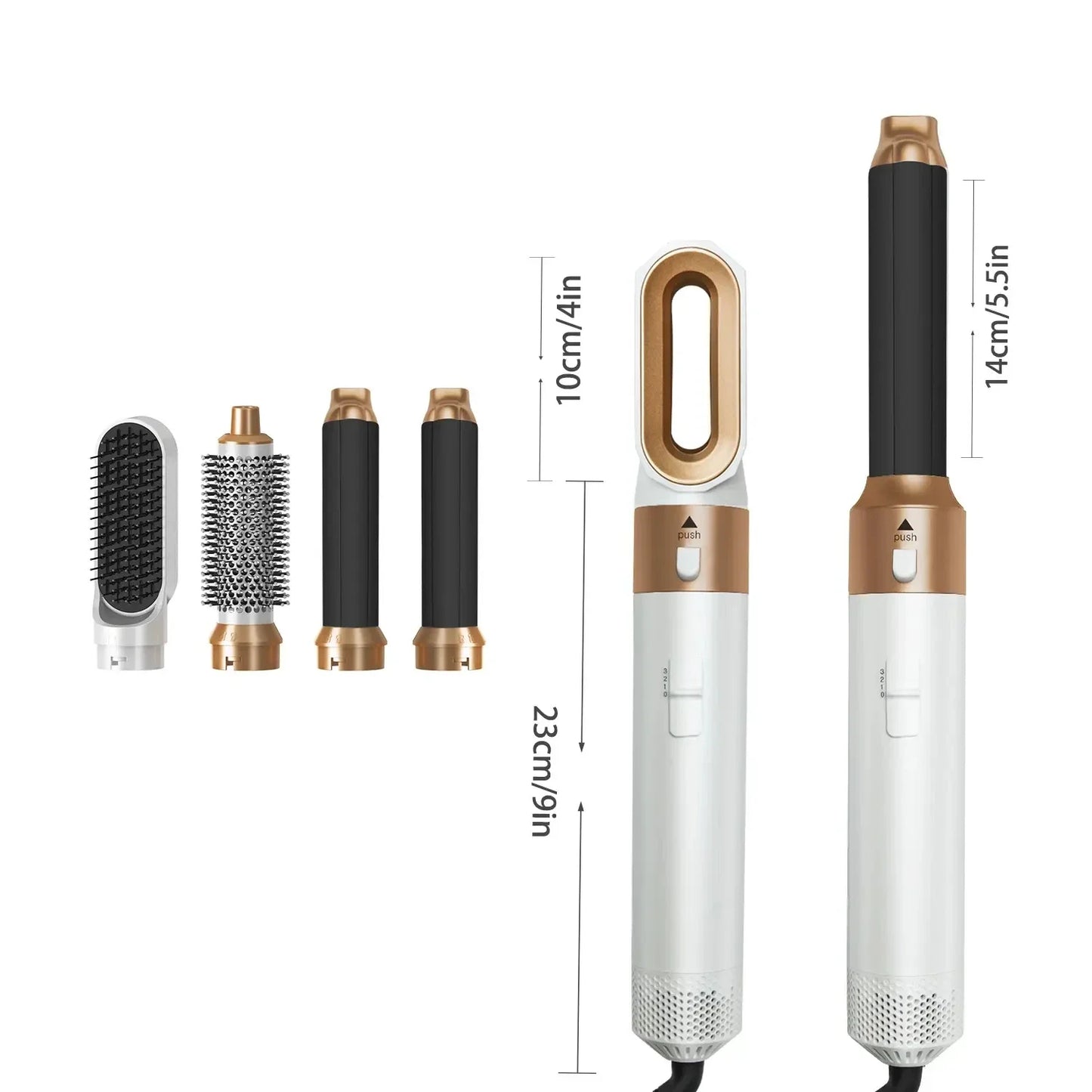 5 in 1 Hair Curler Hot Comb Set Professional Curling Iron Hair Straightener Styling Tool Airwrap Hair Dryer Household Peaceful Pleasures Health and Wellness
