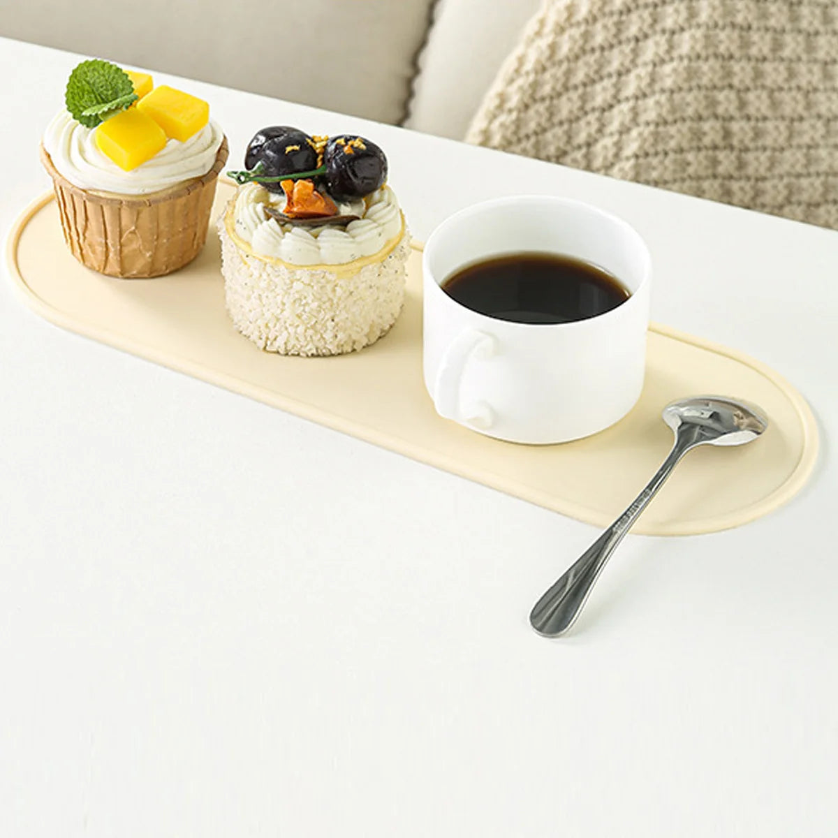 1Pc Oval Kitchen Utensils Silicone Non-slip Heat-resistant Pad Condiment Jar Holder Silicone Mat Condiment Jar Base Pad Peaceful Pleasures Health and Wellness