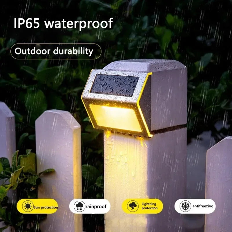 Solar Stainless Steel Step Lights – Waterproof LED Garden Wall